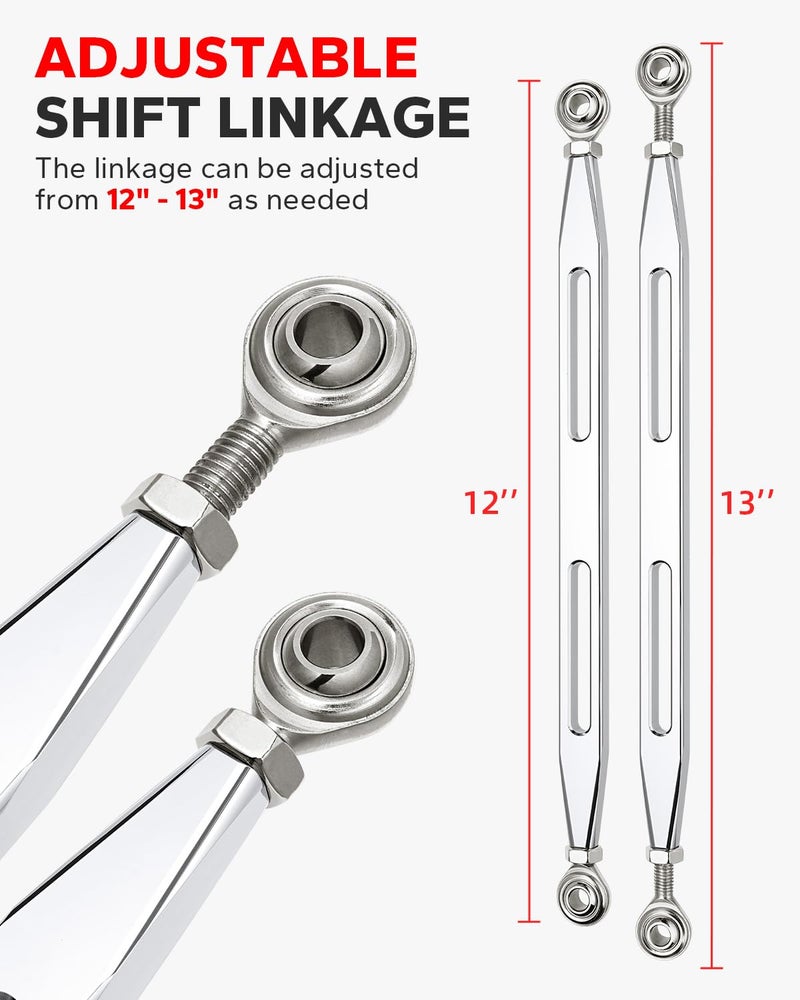 Amazicha Chrome Shift Linkage Gear Shifter Compatible for Harley Softail Dyna Street Glide Touring Road King 1980-2024 - Image 4